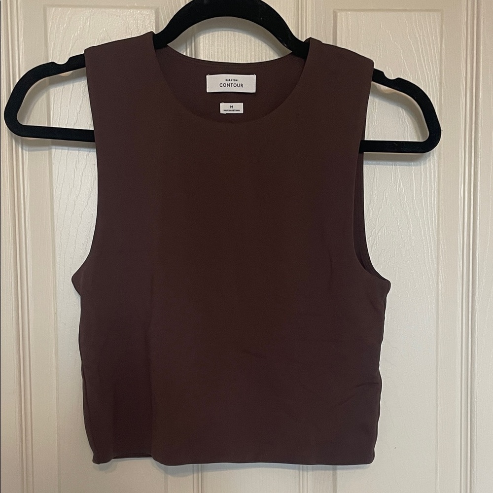 Babaton Dark Brown Crop Top